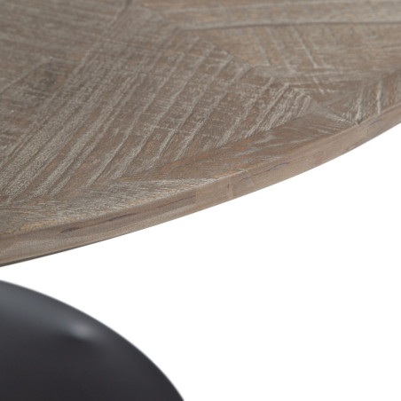 MESA CENTRO NEGRO MADERA-HIERRO MODELO LOLA 80 X 80 X 43,50 CM