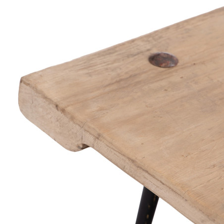 MESA CENTRO NATURAL MADERA DE OLMO MODELO KAI 170 X 100 X 30 CM