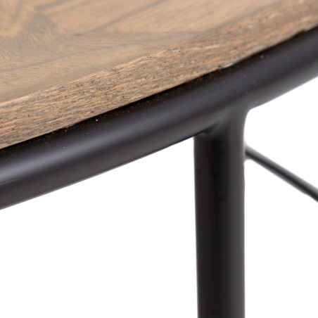 MESA CENTRO NATURAL DM-METAL MODELO LUIS 120 X 120 X 35 CM