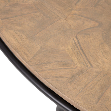 MESA CENTRO NATURAL DM-METAL MODELO LUIS 120 X 120 X 35 CM