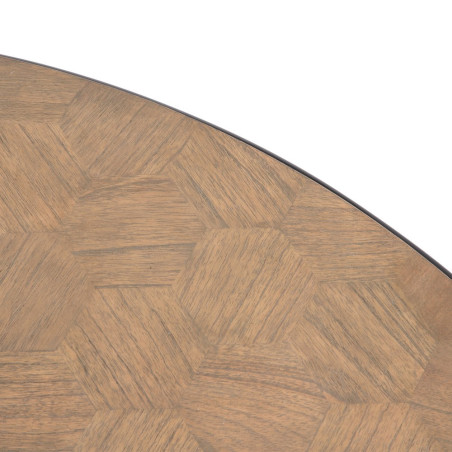 MESA CENTRO NATURAL DM-METAL MODELO LUIS 120 X 120 X 35 CM