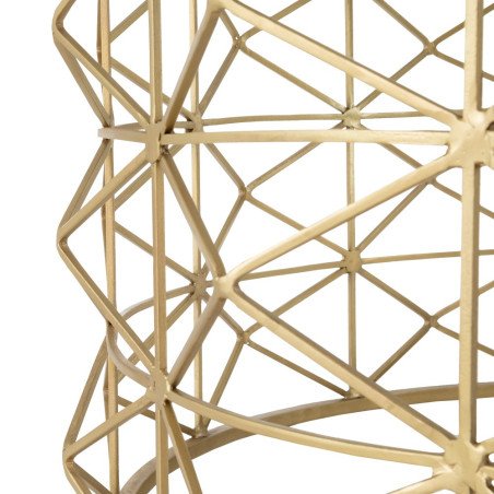 MESA CENTRO ORO METAL-CRISTAL SALÓN 98 X 98 X 44 CM