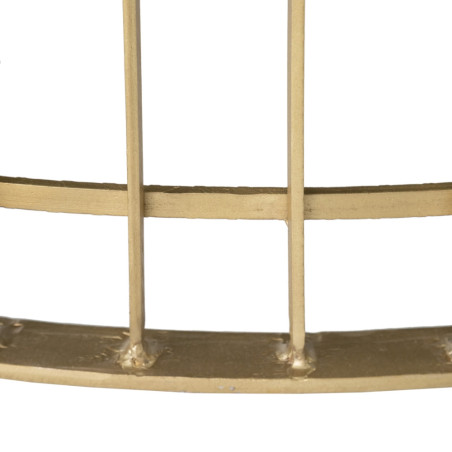 MESA CENTRO BIRD ORO METAL-CRISTAL 91x91x43 CM