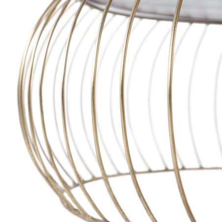 MESA BOMBAI NATURAL-ORO 103x103x33 CM