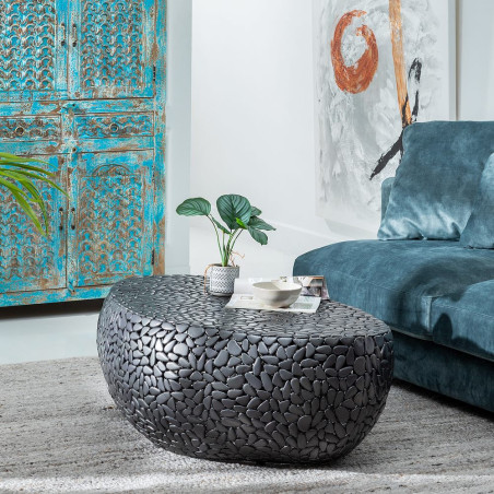 MESA CENTRO HIERRO NEGRO HIERRO 123x69x41 CM