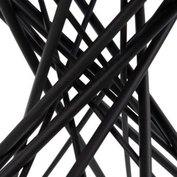 MESA CENTRO ESPIGO CRISTAL - NEGRO 70Ø
