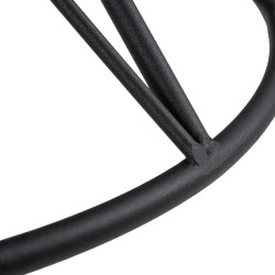 MESA CENTRO ESPIGO CRISTAL - NEGRO 70Ø