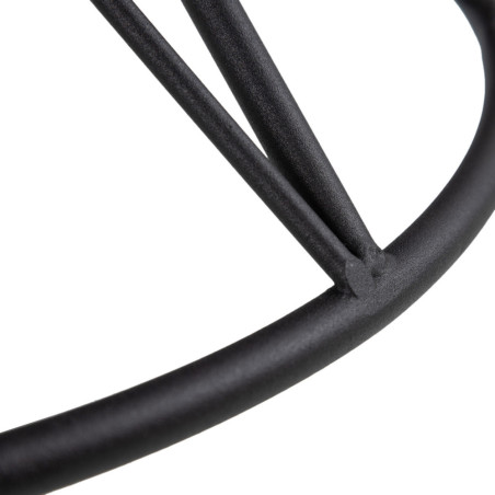 MESA CENTRO ESPIGO CRISTAL - NEGRO 70Ø