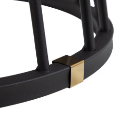 MESA CENTRO MERI MARMOLADO NEGRO 70Ø