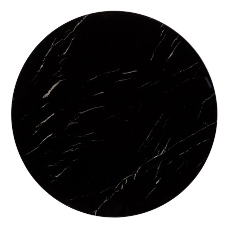MESA CENTRO MERI MARMOLADO NEGRO 70Ø
