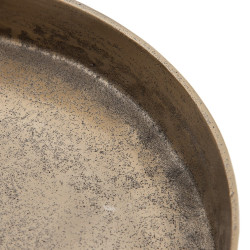 S/2 MESA AUXILIAR ORO-NEGRO MODELO CATA 42 X 42 X 50 CM