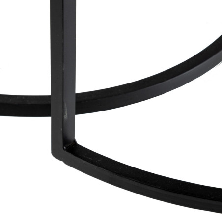 S/2 MESA AUXILIAR ORO-NEGRO MODELO CATA 42 X 42 X 50 CM