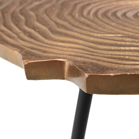 S/3 MESA AUXILIAR NEGRO-COBRE ALUMINIO MODELO AURORA 60 X 60 X 56 CM