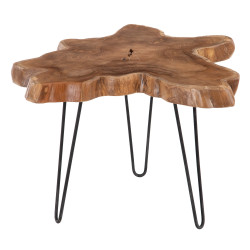 S/2 MESA AUXILIAR NATURAL 70 X 70 X 45 CM