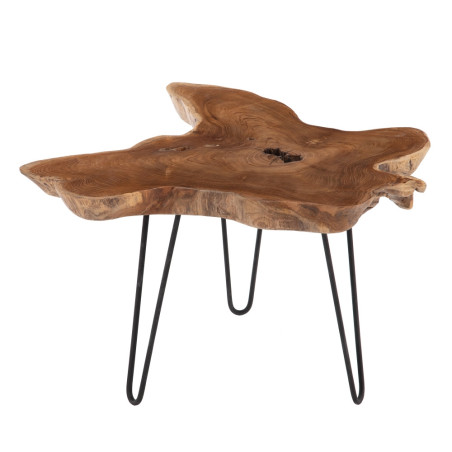 S/2 MESA AUXILIAR NATURAL 70 X 70 X 45 CM