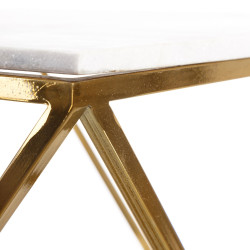 MESA CENTRO CAMIN MÁRMOL - DORADO
