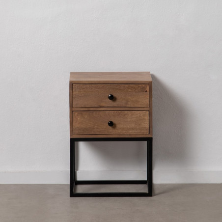 MESITA CLASIC NATURAL-NEGRO MADERA DE MANGO 43x33x61 CM