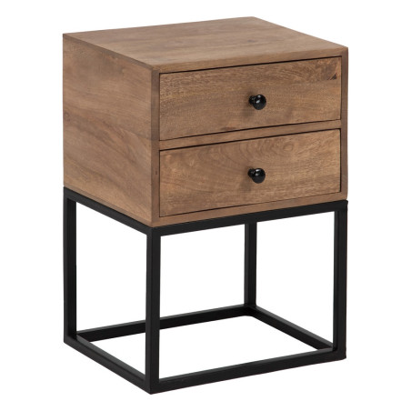 MESITA CLASIC NATURAL-NEGRO MADERA DE MANGO 43x33x61 CM