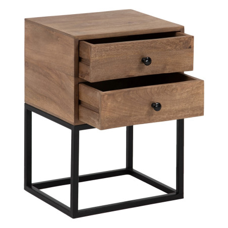 MESITA CLASIC NATURAL-NEGRO MADERA DE MANGO 43x33x61 CM