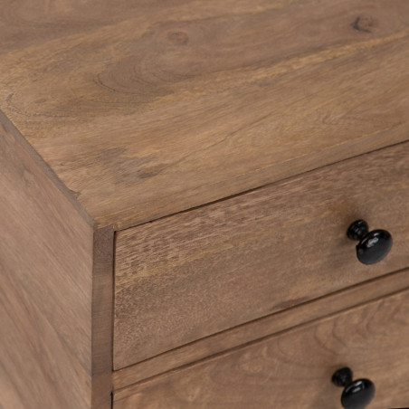 MESITA CLASIC NATURAL-NEGRO MADERA DE MANGO 43x33x61 CM