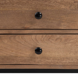 MESITA CLASIC NATURAL-NEGRO MADERA DE MANGO 43x33x61 CM