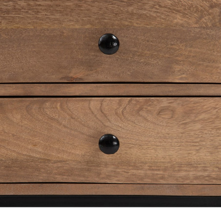 MESITA CLASIC NATURAL-NEGRO MADERA DE MANGO 43x33x61 CM