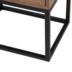 MESITA CLASIC NATURAL-NEGRO MADERA DE MANGO 43x33x61 CM
