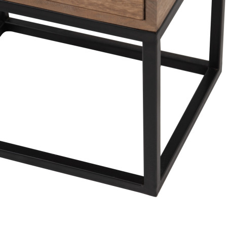 MESITA CLASIC NATURAL-NEGRO MADERA DE MANGO 43x33x61 CM