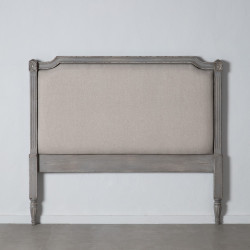 CABECERO GRIS MADERA / TEJIDO MODELO KUKI 162 X 7 X 144 CM