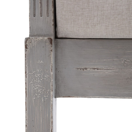 CABECERO GRIS MADERA / TEJIDO MODELO KUKI 162 X 7 X 144 CM