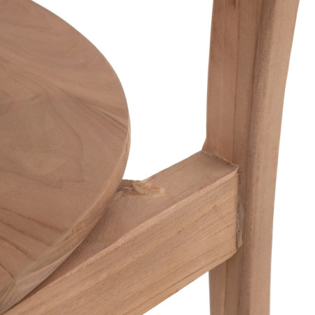 SILLA NATURAL MADERA DE TECA MODELO SOLLER  48 X 49 X 86 CM