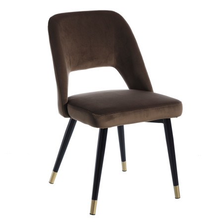SILLA COMEDOR CHIGO TERCIOPELO CAFÉ