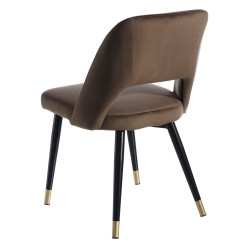 SILLA COMEDOR CHIGO TERCIOPELO CAFÉ
