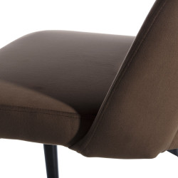 SILLA COMEDOR CHIGO TERCIOPELO CAFÉ