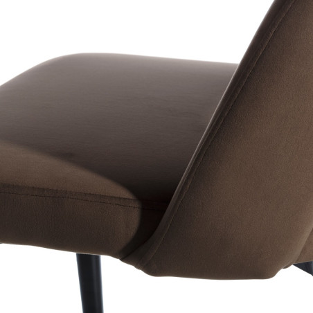 SILLA COMEDOR CHIGO TERCIOPELO CAFÉ