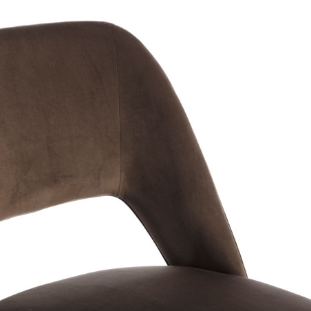 SILLA COMEDOR CHIGO TERCIOPELO CAFÉ