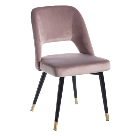 SILLA COMEDOR CHIGO TERCIOPELO ROSA
