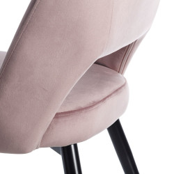 SILLA COMEDOR CHIGO TERCIOPELO ROSA