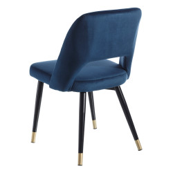 SILLA COMEDOR CHIGO TERCIOPELO AZUL