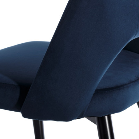 SILLA COMEDOR CHIGO TERCIOPELO AZUL