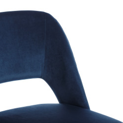 SILLA COMEDOR CHIGO TERCIOPELO AZUL