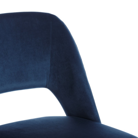 SILLA COMEDOR CHIGO TERCIOPELO AZUL