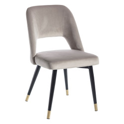 SILLA COMEDOR CHIGO TERCIOPELO PLATA