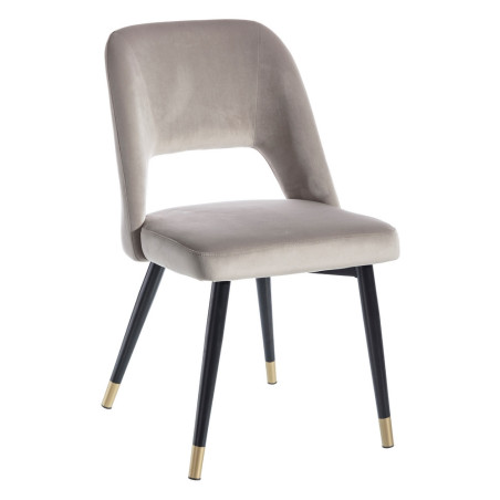 SILLA COMEDOR CHIGO TERCIOPELO PLATA