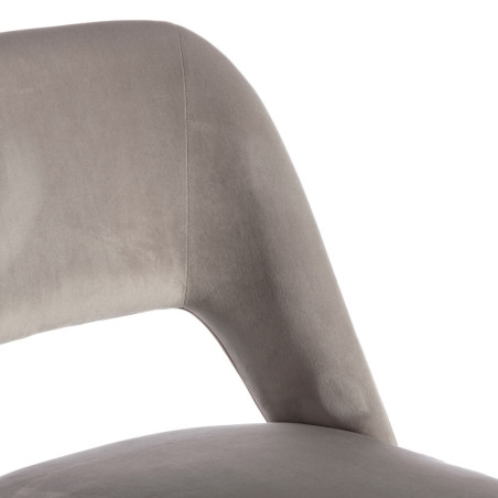 SILLA COMEDOR CHIGO TERCIOPELO PLATA
