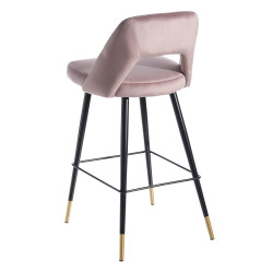 TABURETE CHIGO TERCIOPELO ROSA