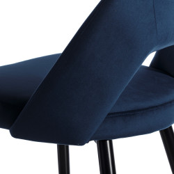 TABURETE CHIGO TERCIOPELO AZUL