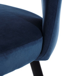 TABURETE CHIGO TERCIOPELO AZUL