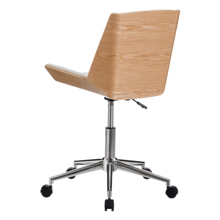 SILLA OFICINA PINI POLIPIEL NATURAL-BLANCO