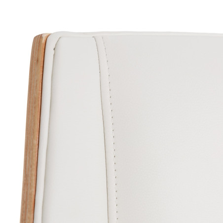 SILLA OFICINA PINI POLIPIEL NATURAL-BLANCO